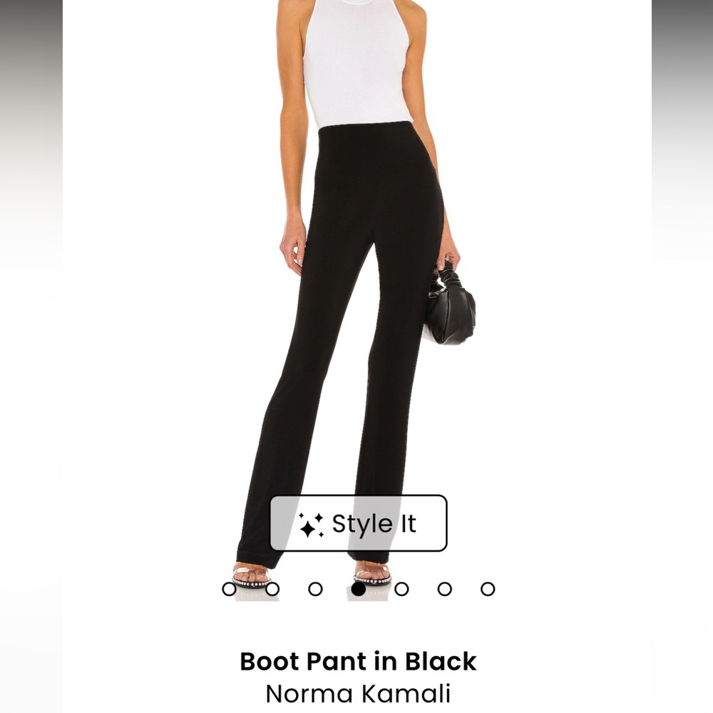 Norma Kamali Boot Pant in Black